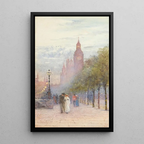 Palais de Westminster et Westminster - Rose Barton — framed artwork on a wall