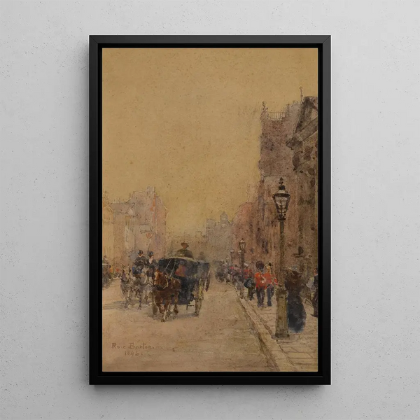 Rue Saint-James, London - Rose Barton — framed artwork on a wall