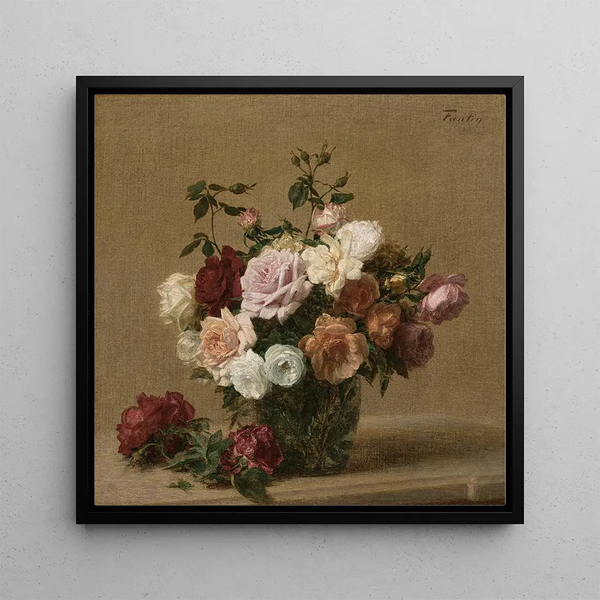 Reproduction of the painting Roses in a Glass Globe - Henri Fantin-Latour