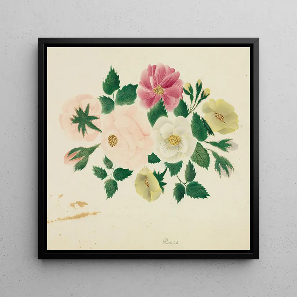 Roses of June - Mary Altha Nims — framed artwork on a wall