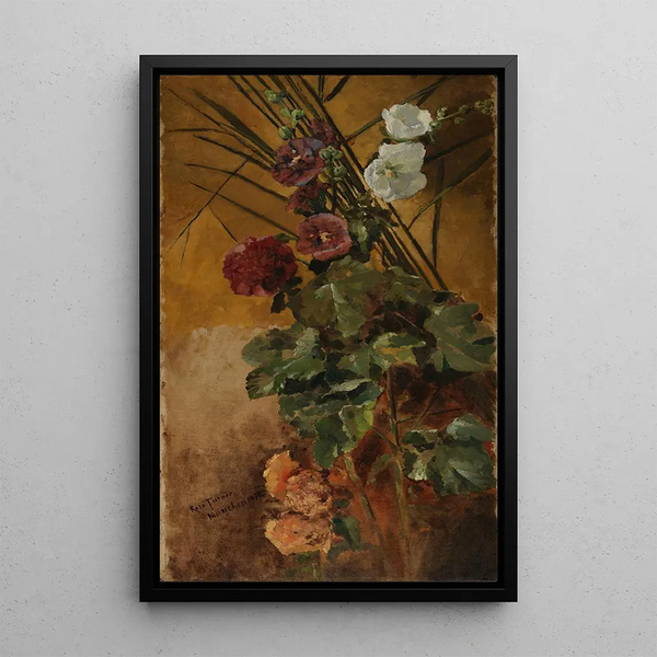 Rose trémière - Ross Sterling Turner — framed artwork on a wall