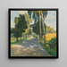 Tree-lined Road in Bruntl - Carl Moll — framed artwork on a wall
