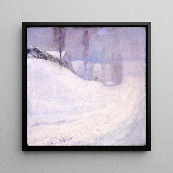 Route de Round Hill - John Henry Twachtman — framed artwork on a wall