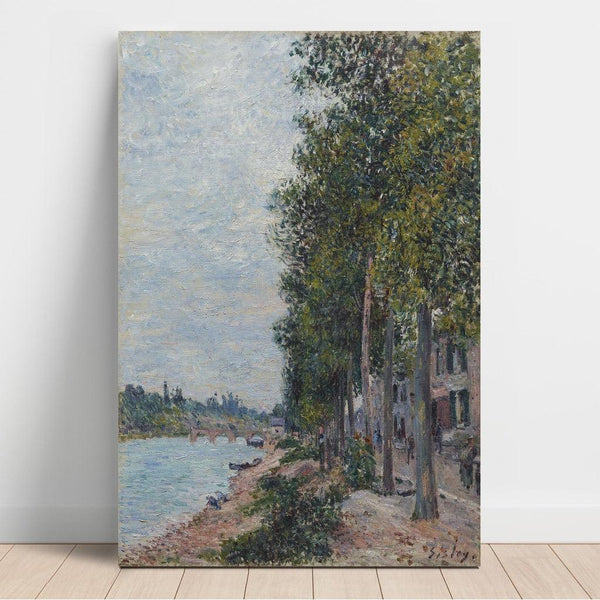 Reproduction of the painting of Route le long de la Seine à Saint-Mammès - Alfred Sisley