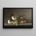 Still life with watermelon - Rubens Peale — framed artwork on a wall