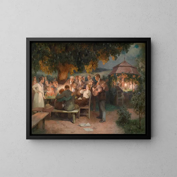 Au Heurigen - Rudolf Alfred Höger — framed artwork on a wall