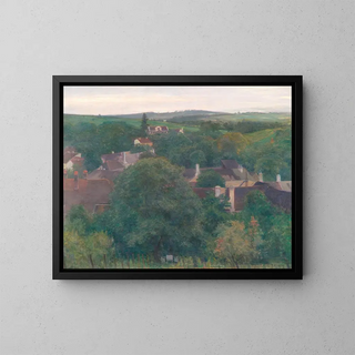 Sunset Painting at Ober-Sievering - Rudolf Bacher — framed artwork on a wall