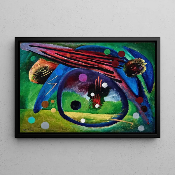 Rondo - Rudolf Bauer — framed artwork on a wall