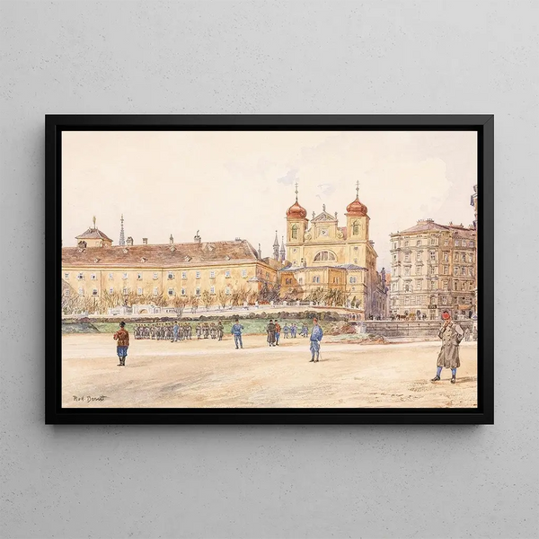 Dominikanerbastei Vienna - Rudolf Bernt — framed artwork on a wall