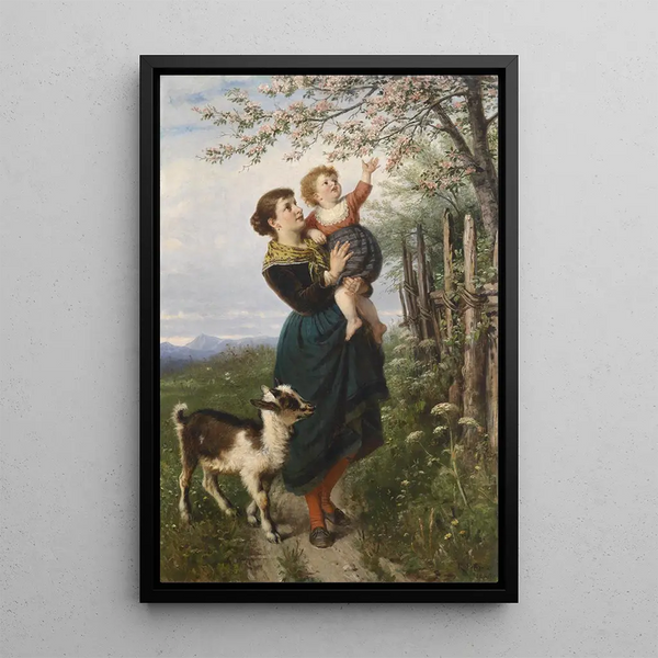 Les Fleurs de cerisier - Rudolf Epp — framed artwork on a wall