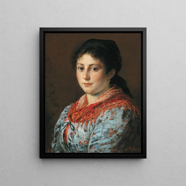 Dirndl - Rudolf Epp — framed artwork on a wall