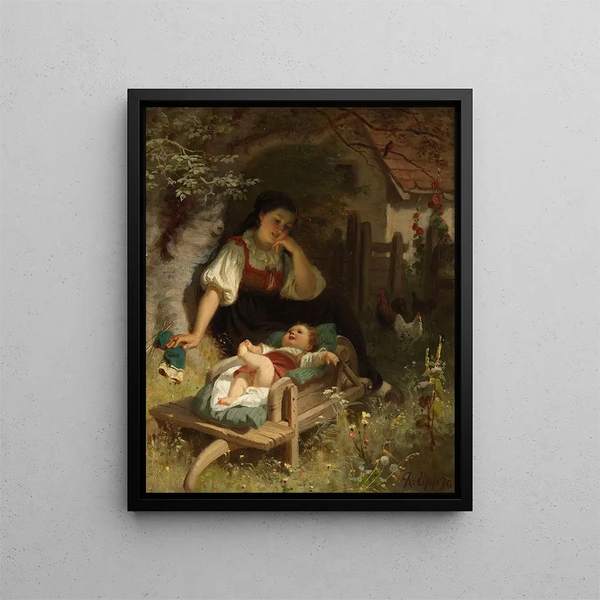 Mutterglück - Rudolf Epp — framed artwork on a wall
