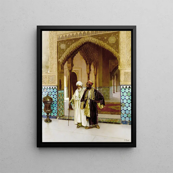 After Prayers - Rudolf Ernst — framed artwork on a wall