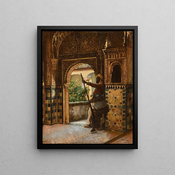 Guarding the Alhambra — Rudolf Ernst — framed artwork on a wall