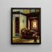 Oriental Lady with a Rose - Rudolf Ernst — framed artwork on a wall