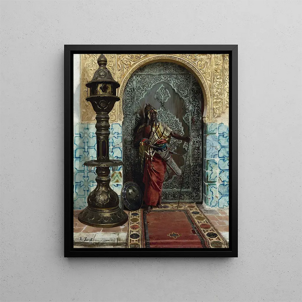 Nubian Guard Painting - Rudolf Ernst — framed artwork on a wall