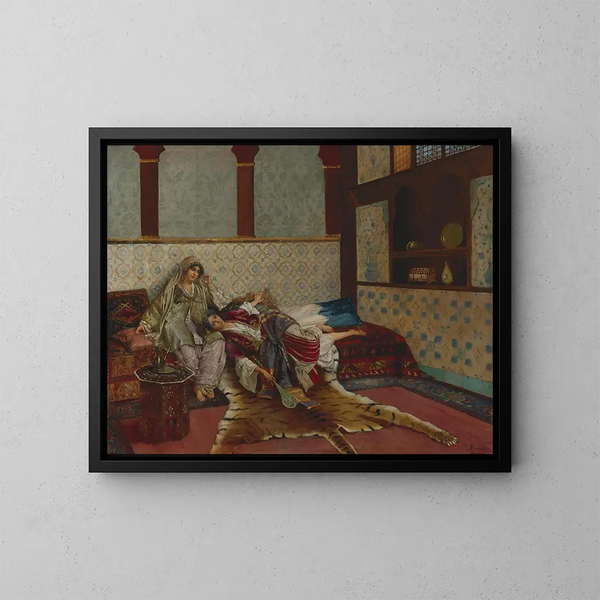 The Forgotten Melody - Rudolf Ernst — framed artwork on a wall