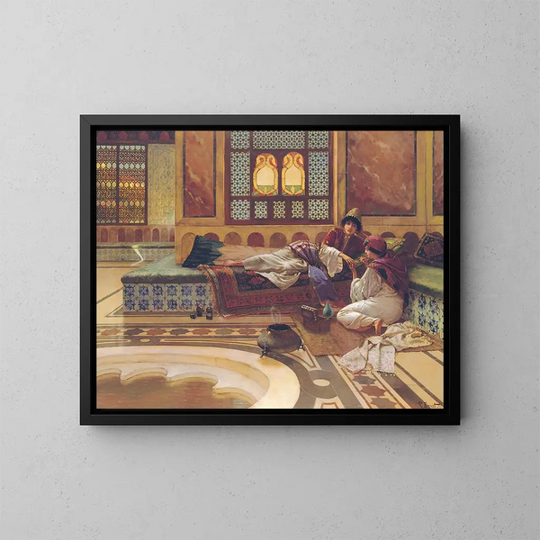 The Manicure - Rudolf Ernst — framed artwork on a wall