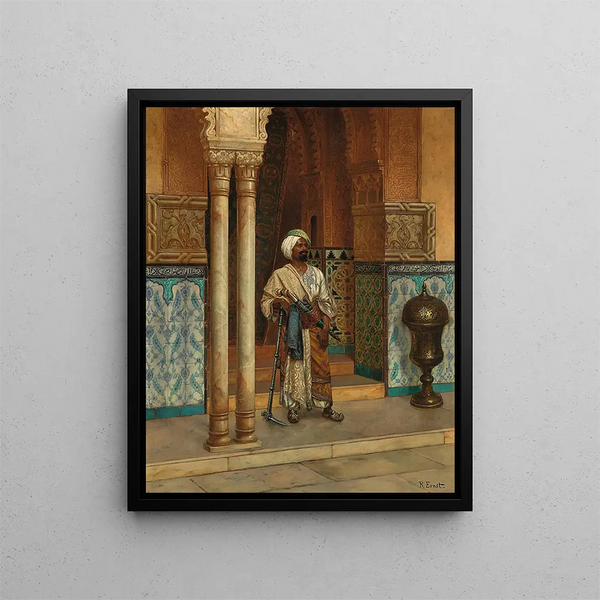 The Palace Guard - Rudolf Ernst — framed artwork on a wall