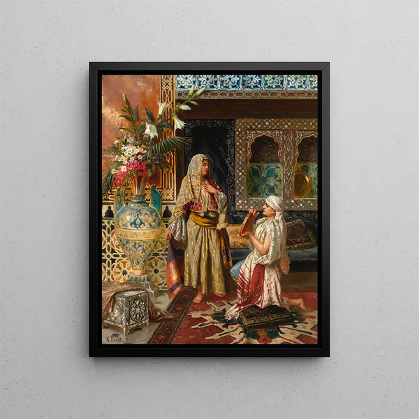 The Favorite - Rudolf Ernst — framed artwork on a wall