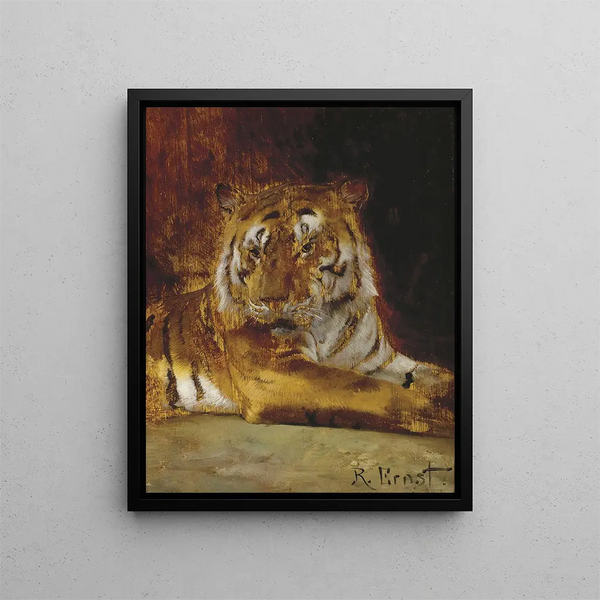 Tiger - Rudolf Ernst — framed artwork on a wall
