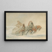 a Russian troika in the snow - Rudolf Fedorovich Frentz — framed artwork on a wall