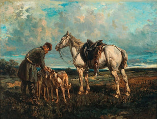 Après la chasse - Rudolf Fedorovich Frentz — artwork view