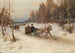 Winter Sleigh Ride Painting - Rudolf Fedorovich Frentz — artwork view