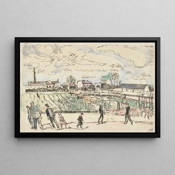 Berliner Vorstadt Machnow - Rudolf Grossmann — framed artwork on a wall