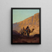 Caravan Crossing a Wadi - Rudolf Hellgrewe — framed artwork on a wall