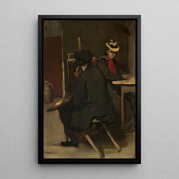 In the painter's studio - Rudolf Hirth du Frênes — framed artwork on a wall