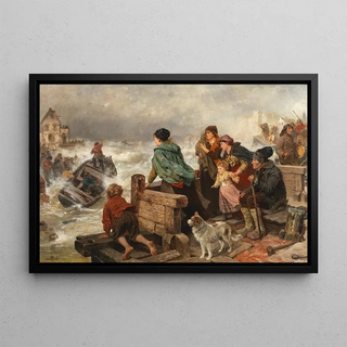 Storm on the Coast - Rudolf Jordan — framed artwork on a wall