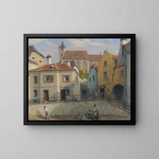 Krems Painting - Rudolf Kierner — framed artwork on a wall