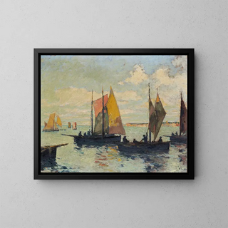Marine Painting - Rudolf Löw — framed artwork on a wall