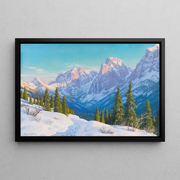 View of the Kaisertal - Rudolf Reschreiter — framed artwork on a wall