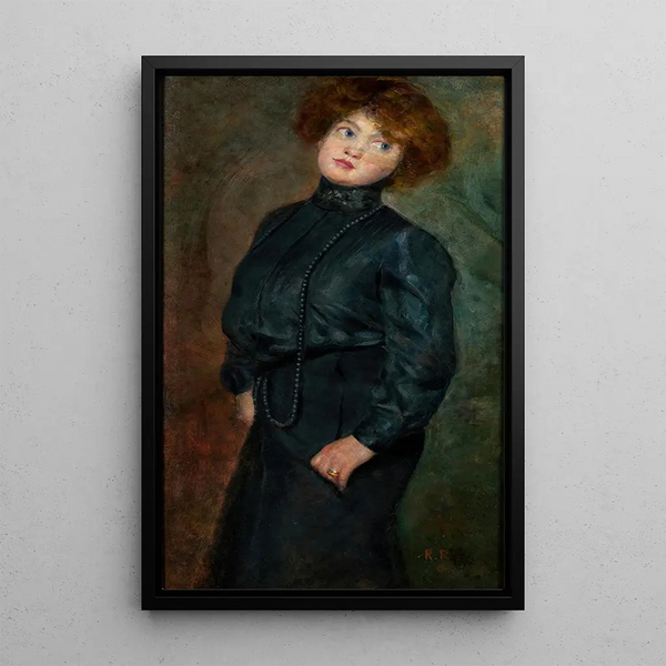 an elegant lady - Rudolf Rößler — framed artwork on a wall