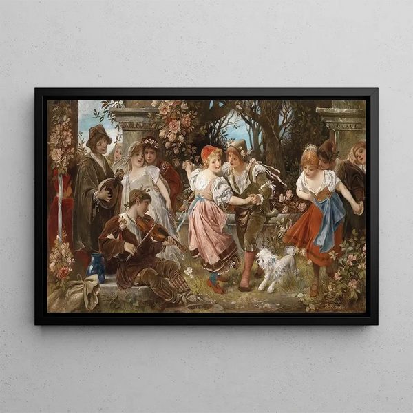Ronde d'enfants - Rudolf Rößler — framed artwork on a wall