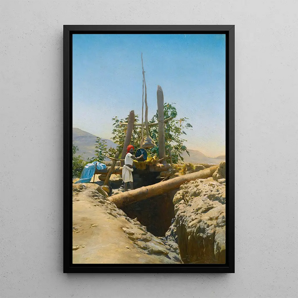 Nubian Painting - Rudolf Swoboda — framed artwork on a wall