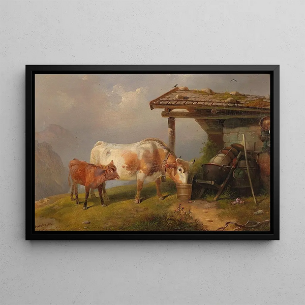On the Alps - Rudolf Swoboda — framed artwork on a wall