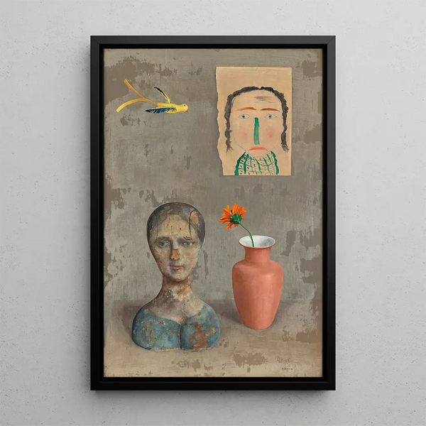 Two Heads - Rudolf Wacker — framed artwork on a wall