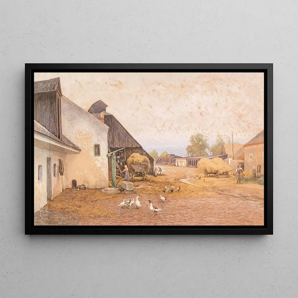 Near Gänserndorf - Rudolf Weber — framed artwork on a wall