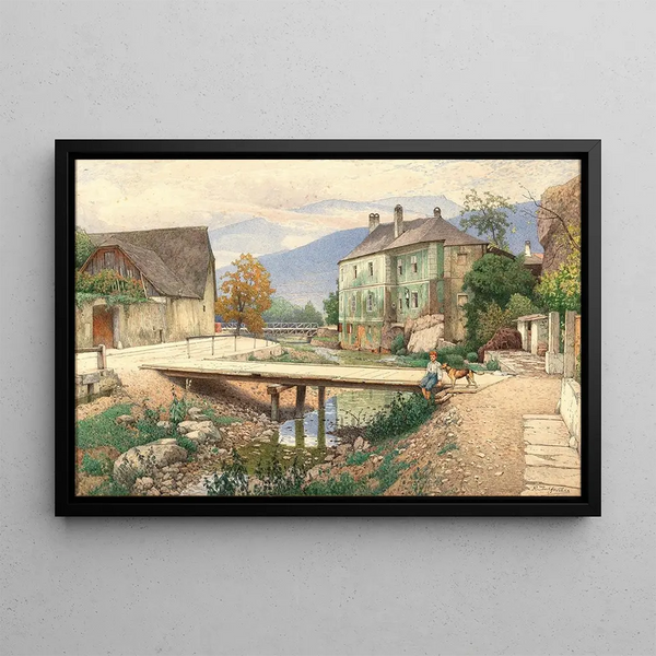 Spitzer Graben dans la vallée de la Wachau - Rudolf Weber — framed artwork on a wall
