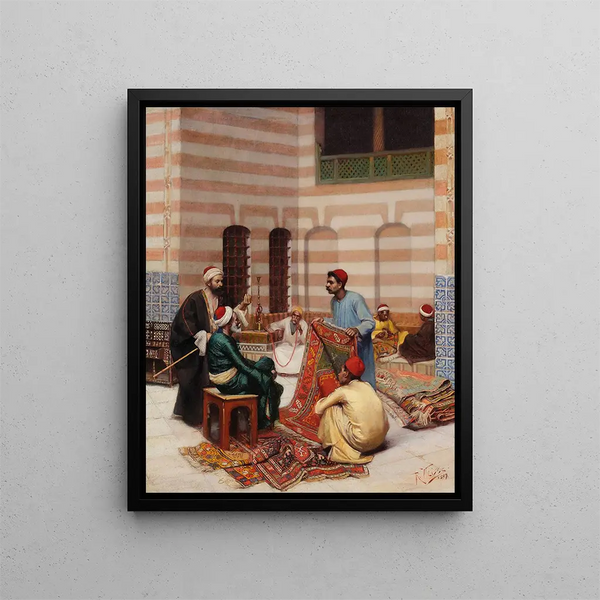 The Carpet Merchant - Rudolf Weisse — framed artwork on a wall