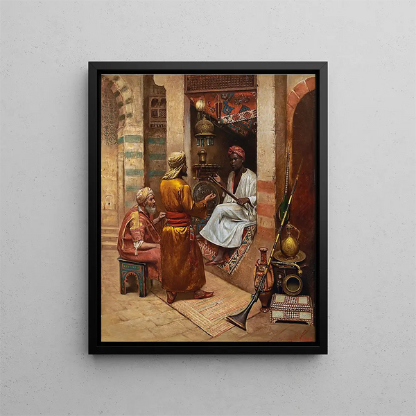 The Antique Dealer - Rudolf Weisse — framed artwork on a wall