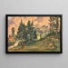 A mountain pasture in Aussee with a view of Mount Loser - Rudolf von Alt — framed artwork on a wall