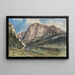 Lake Altaussee and face of Mount Trissel - Rudolf von Alt — framed artwork on a wall