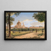 View of the Saint-Charles Church and the Polytechnic Institute - Rudolf von Alt — framed artwork on a wall