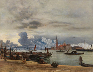 View of San Giorgio Maggiore from the Mole in Venice - Rudolf von Alt — artwork view