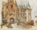 Pont et entrée du château de Leby - Rudolf von Alt — artwork view