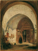 The Abbey Church Gate at Nonnberg in Salzburg - Rudolf von Alt — artwork view